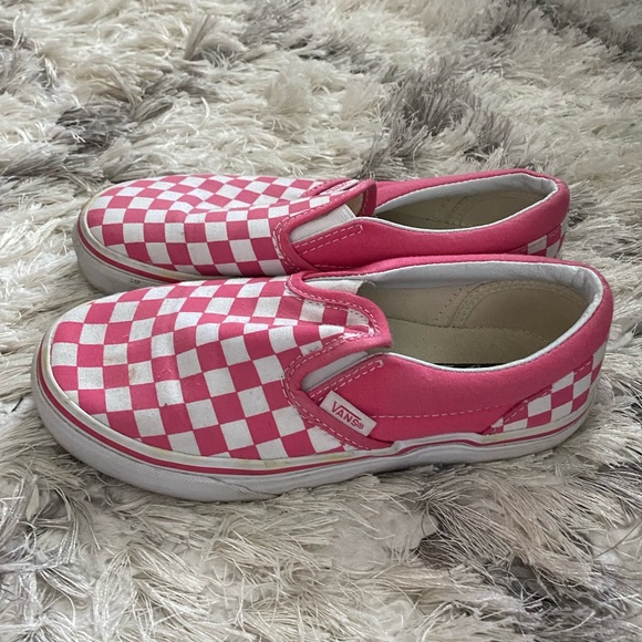 pink checkered shoes